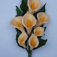 Fondant Calla Lilies ivory calla lilies with leaves