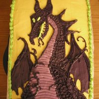 Dragon Buttercream Free hand Dragon out of buttercream.