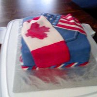 Canada / Independence Day This was my first cake I decorated with fondant. I haven't yet taken a fondant course but have taken two previous Wilton course using...
