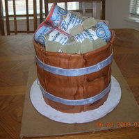 Barrel-O-Beer my father didnt know it was his fathers day cake sitting in the kitchen. he loved it.