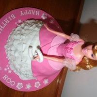 3Rd Birthday Barbie Cake This is my first ever Barbie cake, so wrapped with it. Choc cake with vanilla cream cheese filling. Had to make an additional cake as...