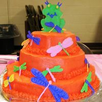 Dragonfly Baby Shower This cake was for SIL's baby shower to match the bed set for her baby' room.