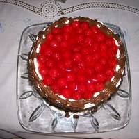 Black Forrest Cake Chocolate cake with cherries, chocolate crumbs, buttercream...yum