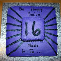 Sweet 16 Birthday cake