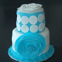 Happy Birthday...to Me! =) I decide to make myself a cake this year! =)6" and 4" chocolate with vanilla buttercream and MMF