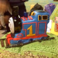 Thomas The Train Thomas cake made with mm fondant.