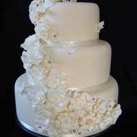 Vintage Flower Wedding Cake 