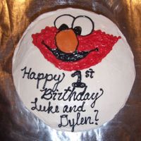 Elmo First Birthday Cake This is a cake I made for my twin boys first birthday. We were celebrating a few birthdays so I made this just for them to dig in to. It...