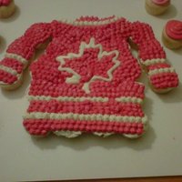 Team Canada Jersey, Canada Day Cupcake Cake I made a cupcake cake for our Canada Day party tomorrow. Decided to go with a team Canada jersey and I decorated the extra cupcakes I had...