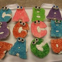 Alphabet Cupcakes I dmade these to take to my son's class for his 3rd birthday. I got the idea from Nick Jr.com. His favorite book is Chica, Chica, Boom...