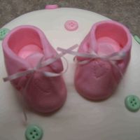 Detail-- 1St Baby Booties Here are my first baby booties up close. They aren't perfect, but I was excited about how they turned out. I used the template in the...