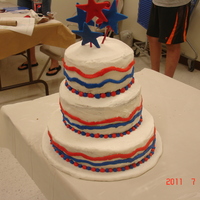 Fourth Of July Tall Cake 