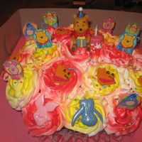 Pooh Cupcake Bouquet 