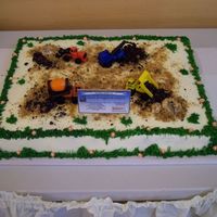 Church Groundbreaking I made this cake for our ground breaking celebration for our new church. It was yellow poppy seed with a b/c frosting. I used crushed Oreo...