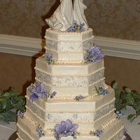 Octagon Perriwinkle One of my all time favorite cakes done for a friend at church.