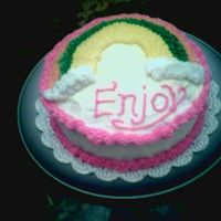 Rainbow Wilton Course 1 practice cake