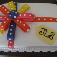 Jenna's Bridal Shower Cake First time working with fondant..