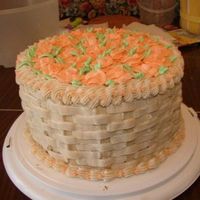 An Easter Basket Of Posies This was my first basketweave cake - I used all buttercream over a cherry-chocolate chip cake. I used the "dowel" method for...