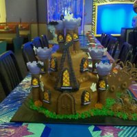 Haunted Castle!!!!! What a way to celebrate a Halloween Birthday than with a Haunted Castle! Ghosts and Bats fly over this haunted castle! Towers are...