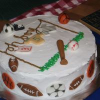 Oh Boy - Sports I was inspired by the clothesline cakes on this site to make this cake. The boy's room is being decorated in a sports theme. This was...