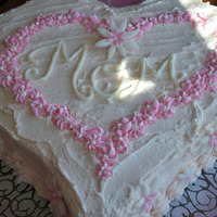 Mothers Day Heart Cake 