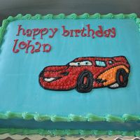 Cars freehanded, buttercream Disney Cars cake