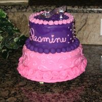 Princess Jasmine my niece is the ultimate girlly girl and she love pink and purple!