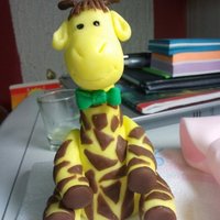 Gerry Giraffe. First Fondant Figure made from an Online Tutorial. His Name is Gerry and he lives on the Microwave :)