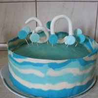 30Th Birthday Cake. My Partners 30th Birthday cake with a Modelling Chocolate Cake wrap. Basically threw it together over night as it took him forever to...