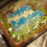 Gravity Wins Again At least the 'Happy Birthday' is still legible.