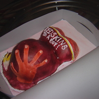 Pregnant Belly Cake(Redskins Fan) 