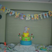 Hugs And Stitches Hugs and Stitches cake for my son's first birthday. All buttercream.