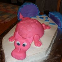 Baby Shower Fondant Dragon Cake 