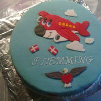 Pilot Cake my first fondant cake - for my husbonds birthday