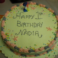 My Daughter's First Birthday/my First Cake! For my daughter Nadia's first birthday, I made my very first cake!