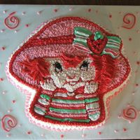 Strawberry Shortcake It has been a while since I did a cake. This is a white cake with strawberry and vanilla icing for a 3 year old little girl's birthday...