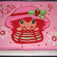 Strawberry Sc Buttercream Icing with Fondant Bow and Berry