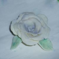 First White Chocolate Rose This is my first attempt with white chocolate modeling clay.