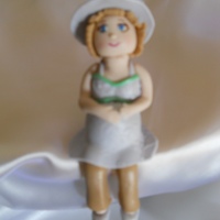 Pregnant Lady Figure My first attempt at modeling the pregnant lady, sorry the picture is a little blurry. This is for an upcoming baby shower cake.