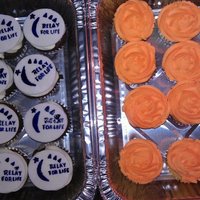 Donated Cupcakes. My bank called me asking if I'd be willing to donate some cupcakes for their bake sale table at our local Relay for Life event taking...