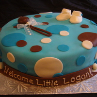First Baby Shower Cake First time trying out the Baby Booties.
