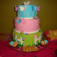 1St Birthday Cake 1st Birthday Cake.Bottom tier is 10in styrofoam cake dummyMiddle Tier is 8in strawberry/vanilla marble cake with strawberry swirl...