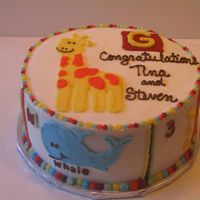 Alphabet Soup Cake This cake was designed around the Alphabet Soup Bedding.