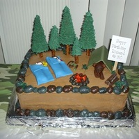 Camping Cake Birthday cake for someone that loves camping and the outdoors