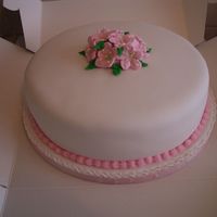 80Th Birthday Cake Made in UK - my Mom's 80th birthday cake. 12" vanilla with raspberry filling. English fondant (tastes much better than Wilton),...