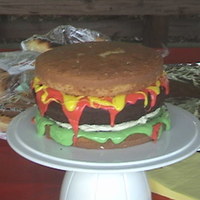 Hamburger Cake Made this cake for my daughters 10th birthday party!