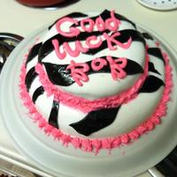 Zebra -- Going Away Cake For Bff. <3 So I can't write with frosting but I'm working on it!