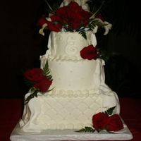 Pretty Wedding Cake This couple were so cute. They were on a major budget crunch and we came up with this cake. I absolutely loved this completed. Once the...