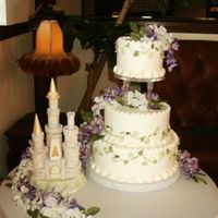 Wysteria Wedding This was for a young couple. They just had to have that castle. I rec'd the castle in white and dusted it with sever colors of petal/...