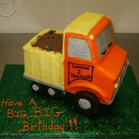 Pict2755.jpg This is a sculpted truck that was made for a little boy. It was done with 5 6" square cakes. Had a whole lot of fun doing this one.